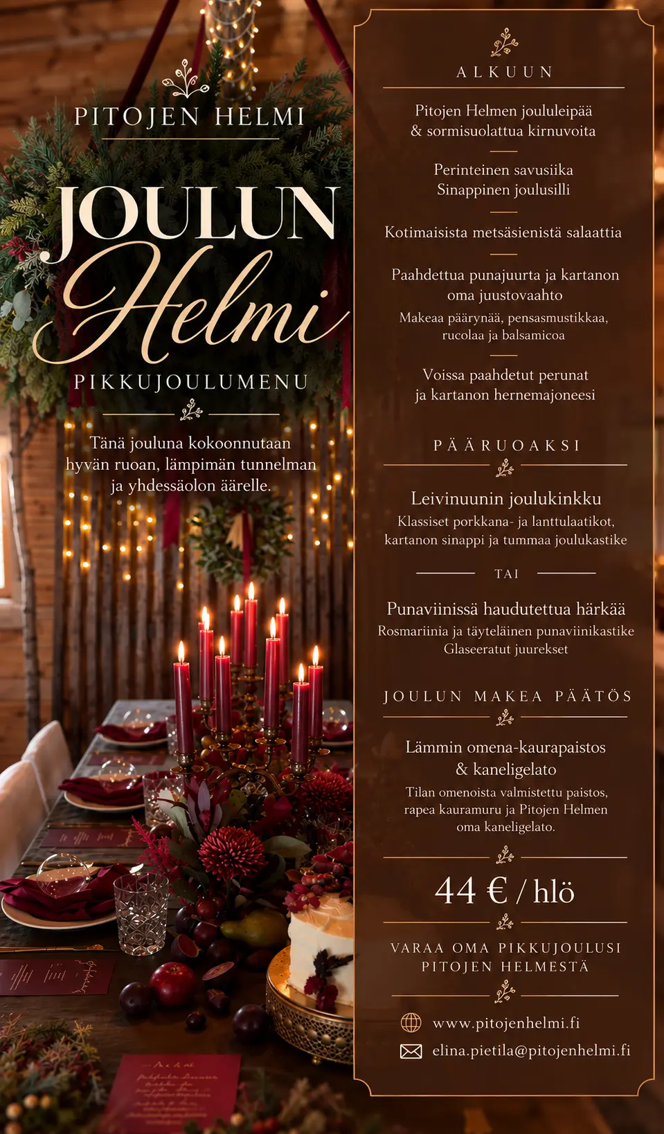 Pikkujoulut PItojen Helmi